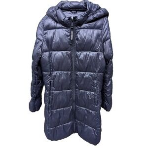 Juicy Couture Black Label Women Down Puffer Coat Jacket M Trendy Designer Preppy